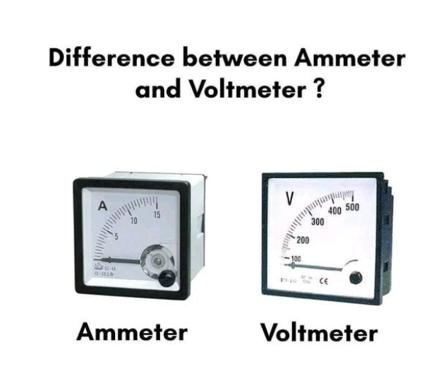 Difference between Ammeterand and Voltmeter ?
