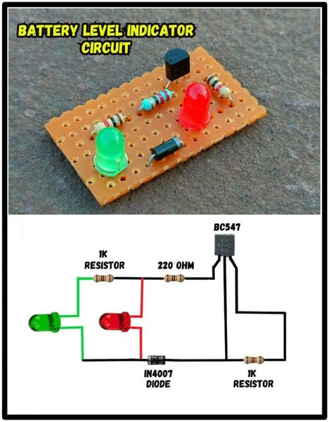 Battery Level Indicator Circuit