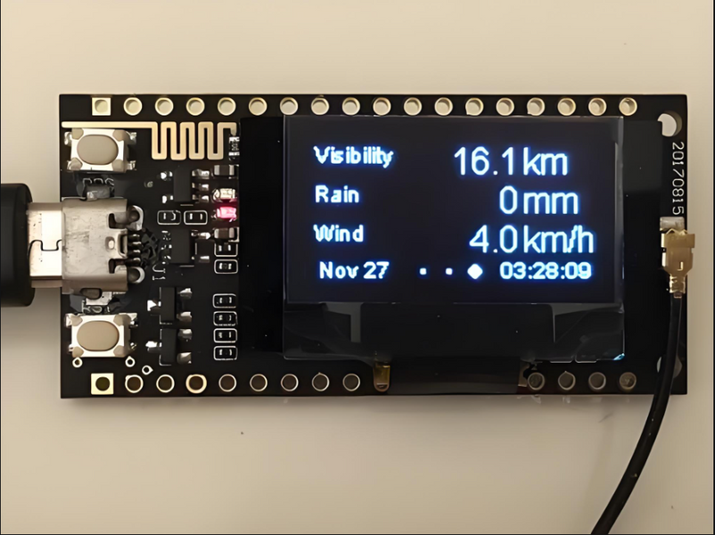 A small handheld game console designed using the TTGO-ESP32 development board