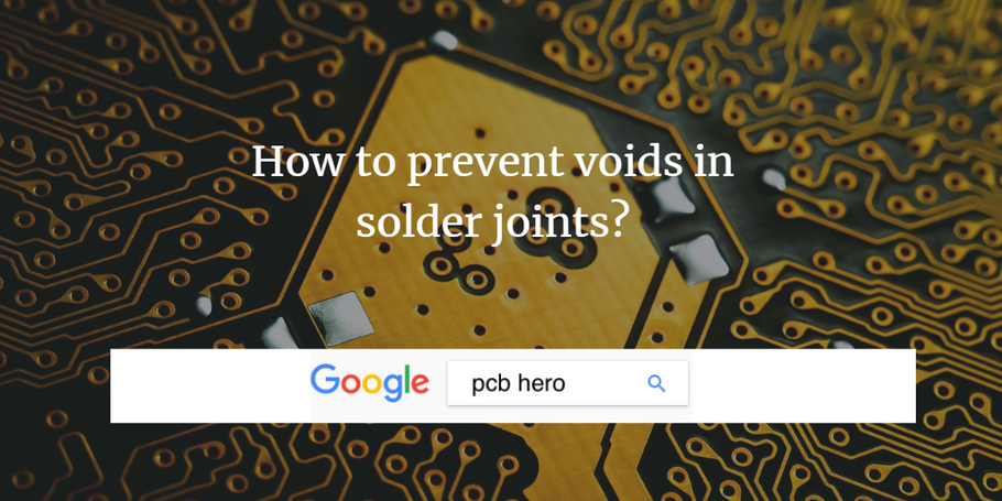 How to prevent voids in solder joints?