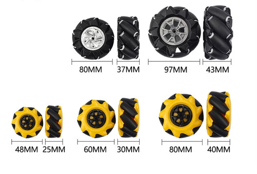 Mecanum wheel / omnidirectional wheel / 48mm / 60mm / 80mm / 97mm / TT motor / smart car / mobile car