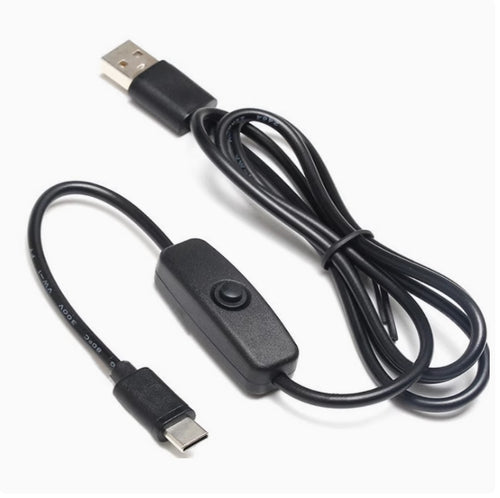 Raspberry Pi 4B power cable 5V3A power switch cable / USB Type-c interface with switch power cable